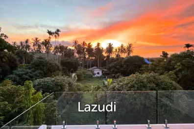 Modern Villa with Mountain and Sunset Views