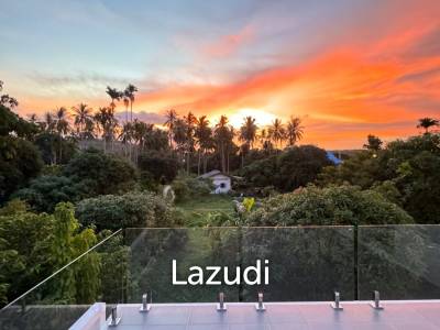 Modern Villa with Mountain and Sunset Views
