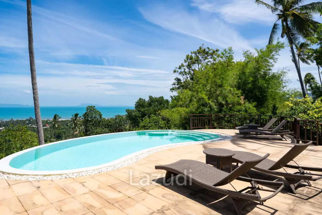 Charming 3-Bedroom Villa with Panoramic Sunset View in Nathon, Koh Samui