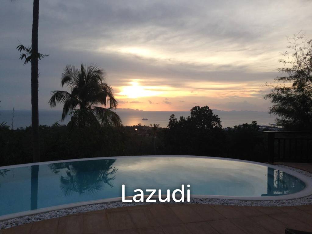 Charming 3-Bedroom Villa with Panoramic Sunset View in Nathon, Koh Samui