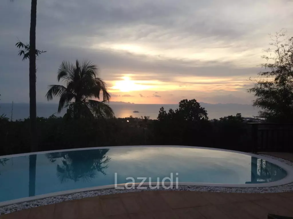 Charming 3-Bedroom Villa with Panoramic Sunset View in Nathon, Koh Samui