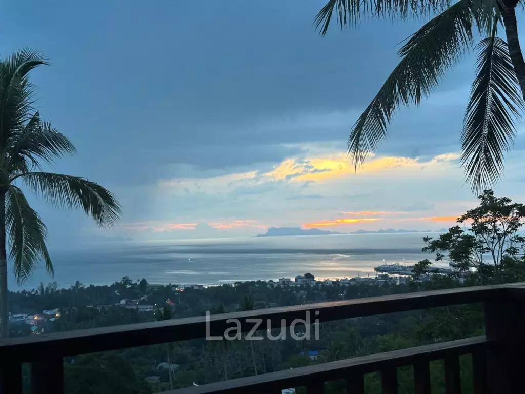 Charming 3-Bedroom Villa with Panoramic Sunset View in Nathon, Koh Samui