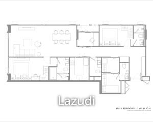 2 Bed 2 Bath Plus 112.50 SQ.M Chapter Charoenkrung Riverside