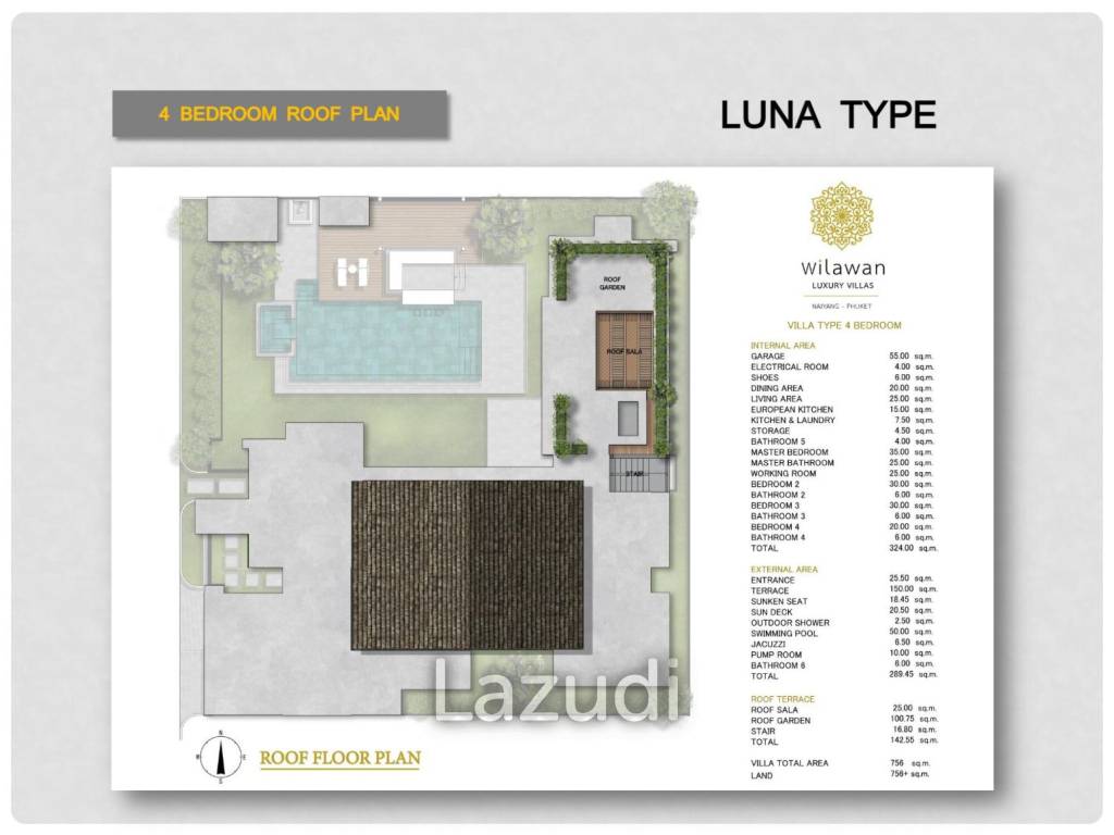 4 Bed 6 Bath 613.45 SQ.M Luna Vista