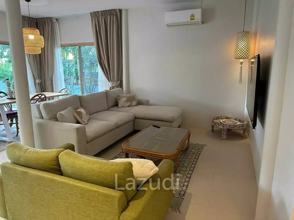 Furnished Charming Boho-Style Villa with Spacious Garden and Expansion Potential Pool