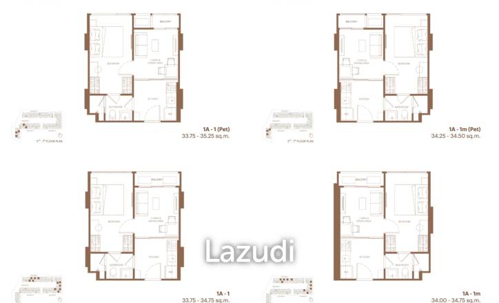 1 Bed 1 Bath  34 Sqm. Valles Haus