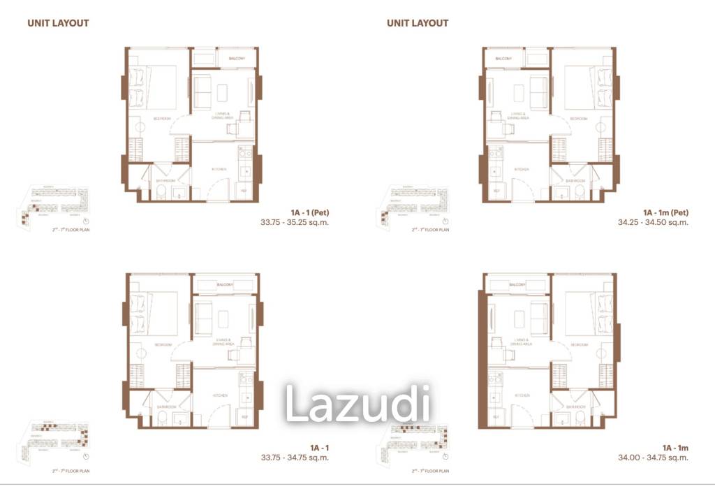 1 Bed 1 Bath  34 Sqm. Valles Haus