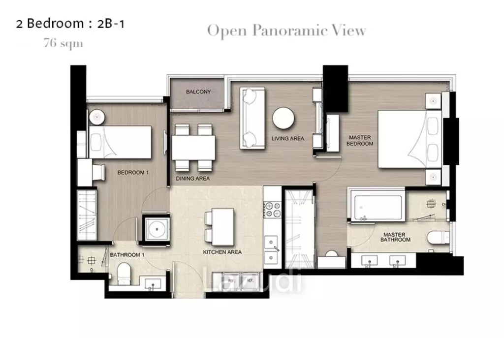 2 Bed 2 Bath 76 SQ.M The ESSE Asoke