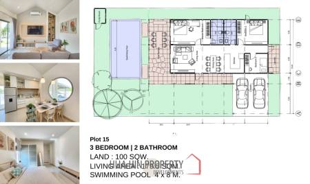 3 Bed 2 Bath 179.5 SQ.M Baan Rom Dee Hua Hin