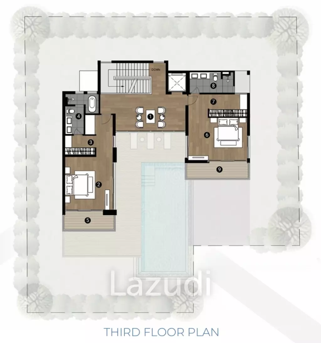3-Bed Sea View Villa in Plai Laem