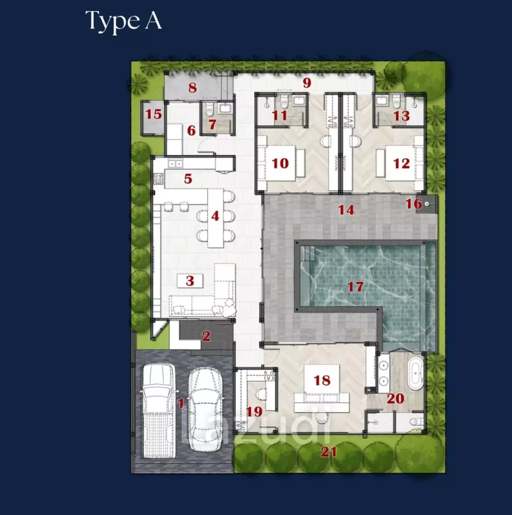 3 Bed 3 Bath 273.38 SQ.M The Arthur Foresta Maikhao