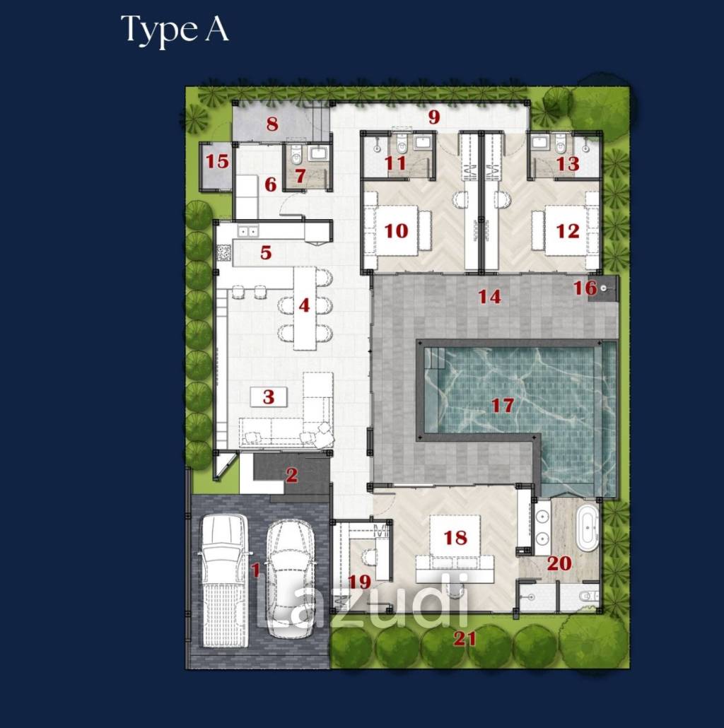 3 Bed 3 Bath 273.38 SQ.M The Arthur Foresta Maikhao