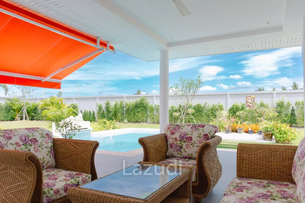 New 3 bed pool villa on a large corner plot