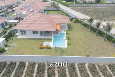 New 3 bed pool villa on a large corner plot