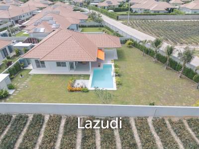 New 3 bed pool villa on a large corner plot