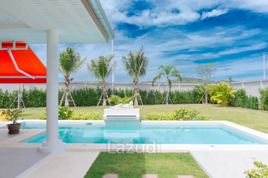 New 3 bed pool villa on a large corner plot