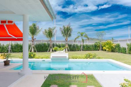 New 3 bed pool villa on a large corner plot