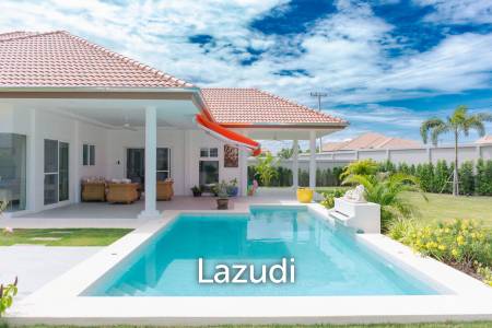 New 3 bed pool villa on a large corner plot