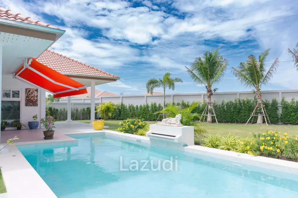 New 3 bed pool villa on a large corner plot