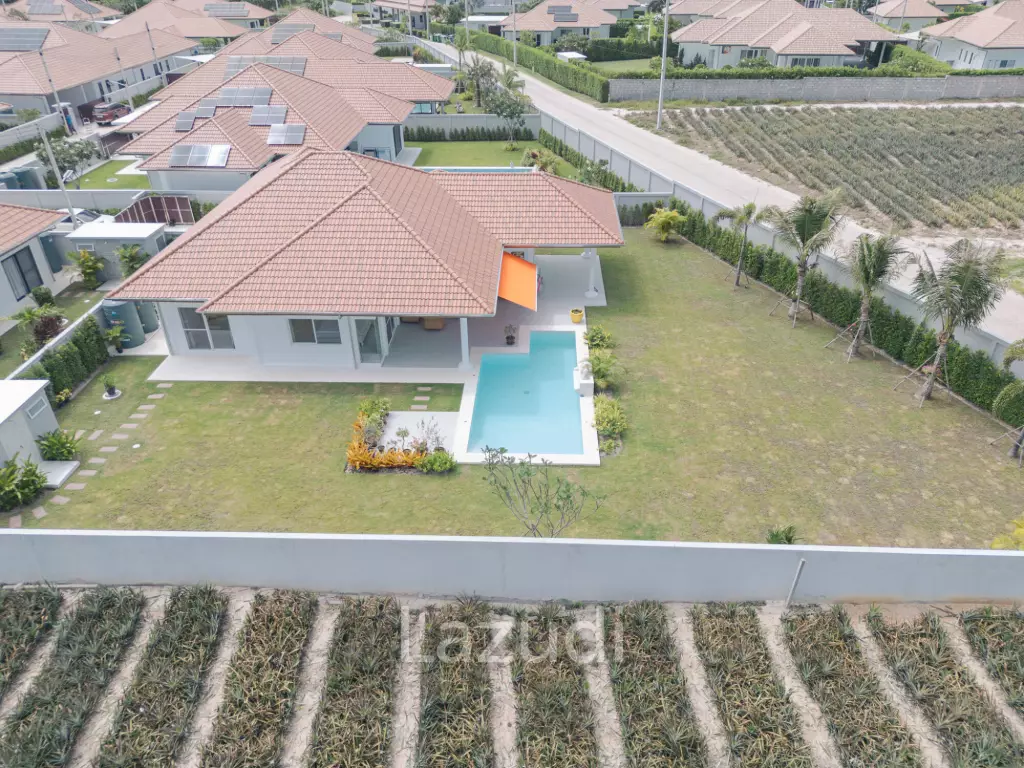 New 3 bed pool villa on a large corner plot