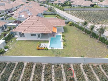 New 3 bed pool villa on a large corner plot