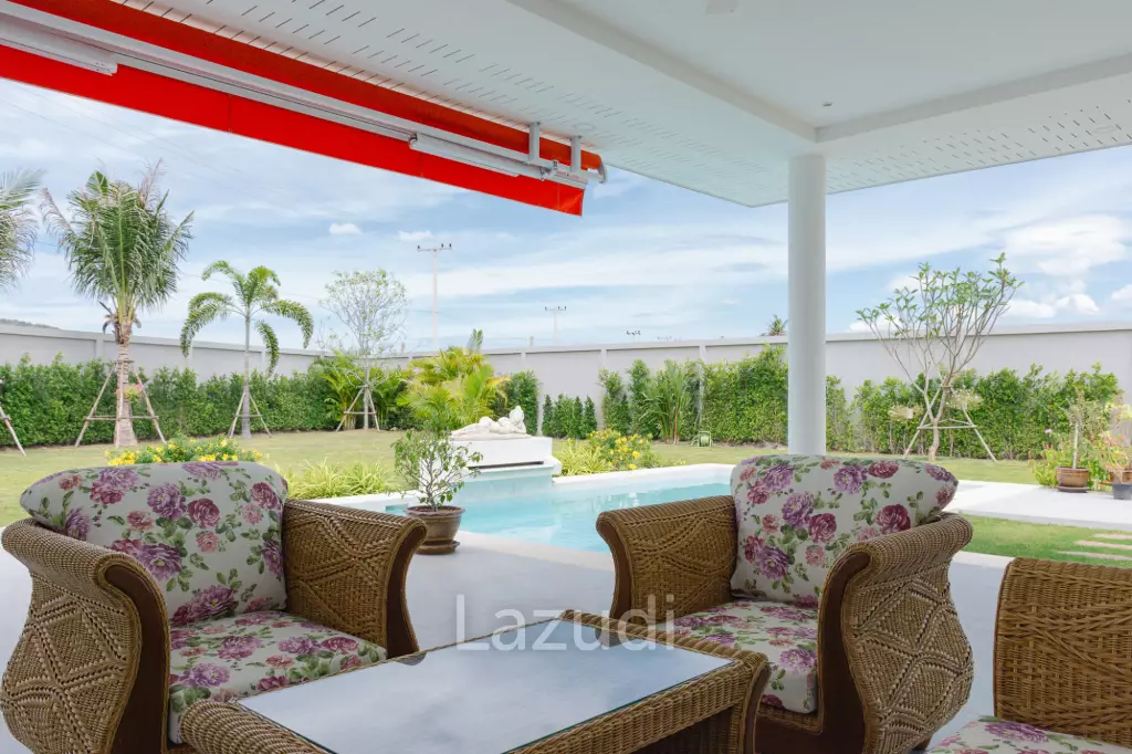 New 3 bed pool villa on a large corner plot