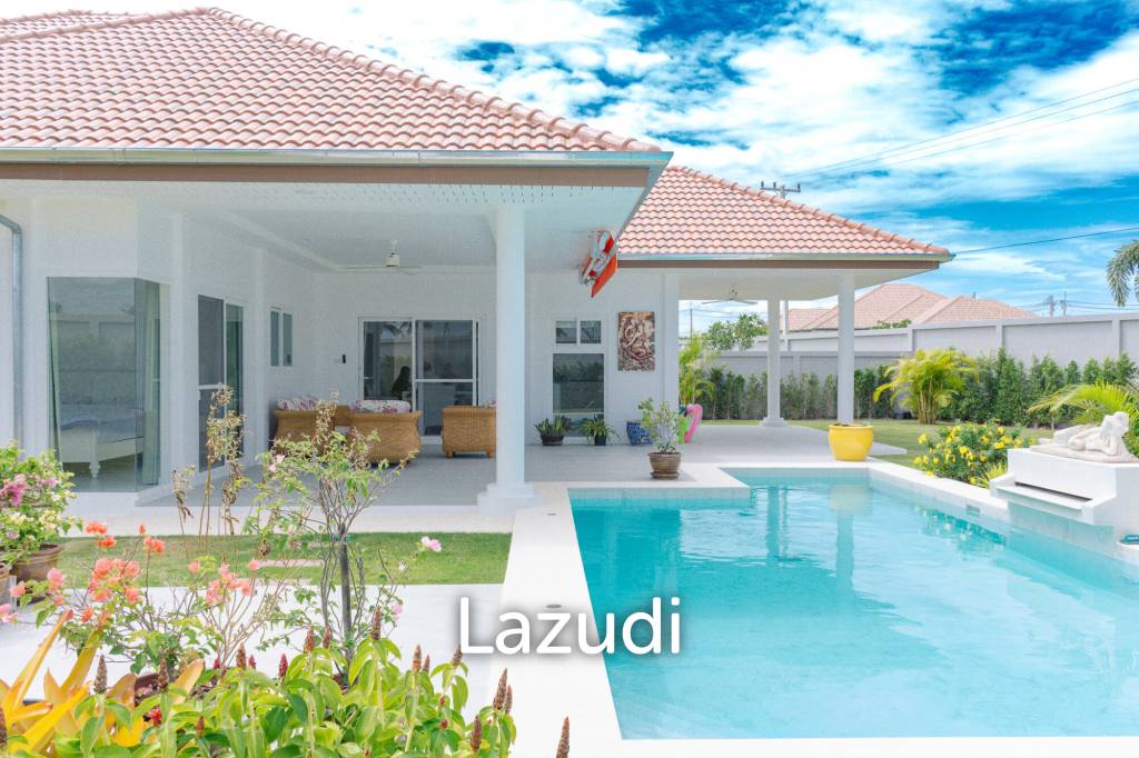 New 3 bed pool villa on a large corner plot