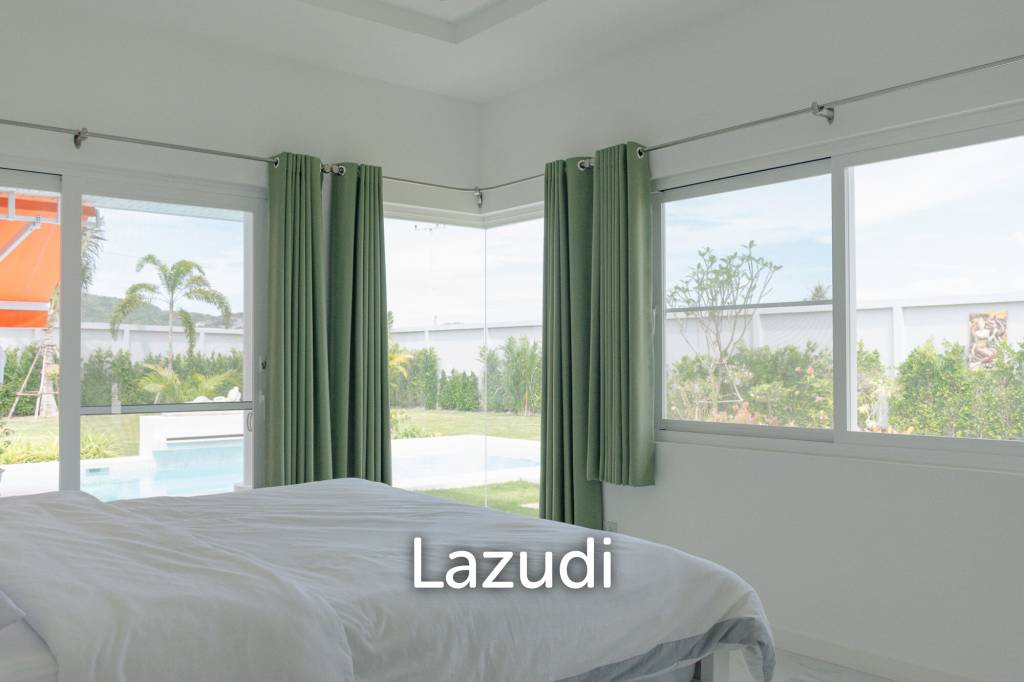 New 3 bed pool villa on a large corner plot