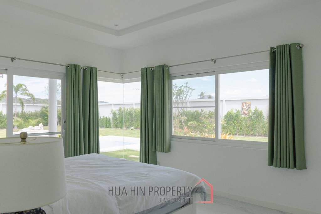 New 3 bed pool villa on a large corner plot