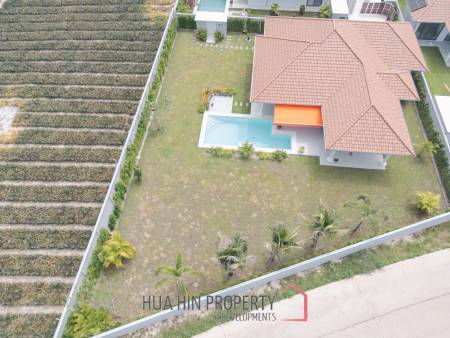 New 3 bed pool villa on a large corner plot