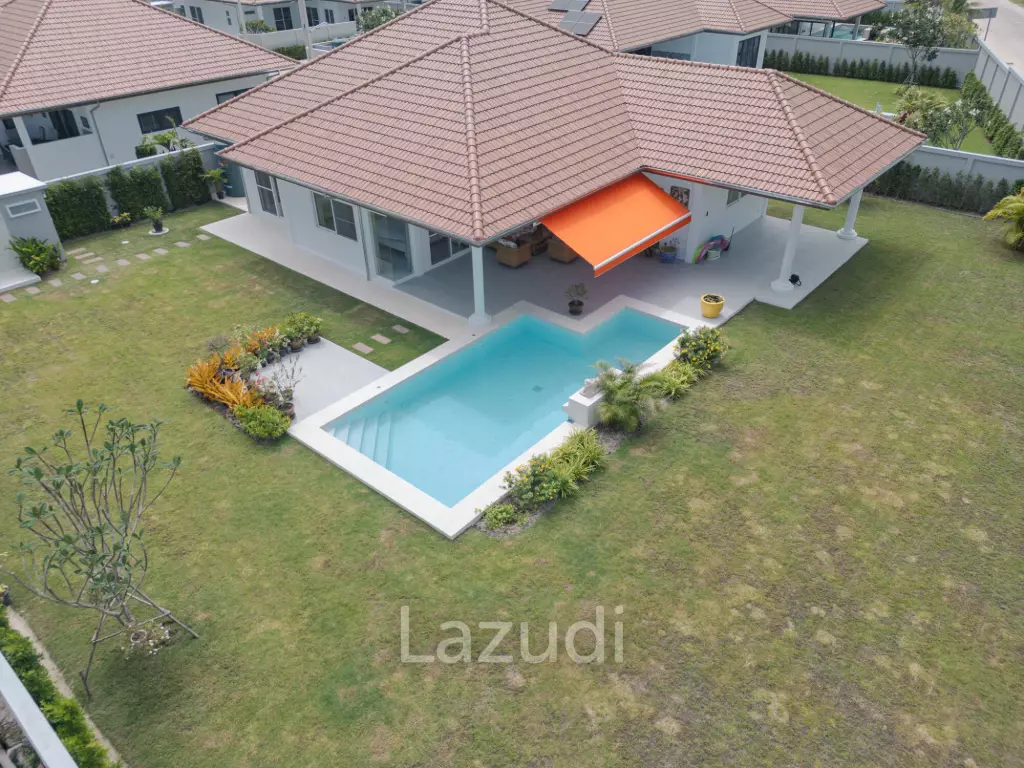 New 3 bed pool villa on a large corner plot