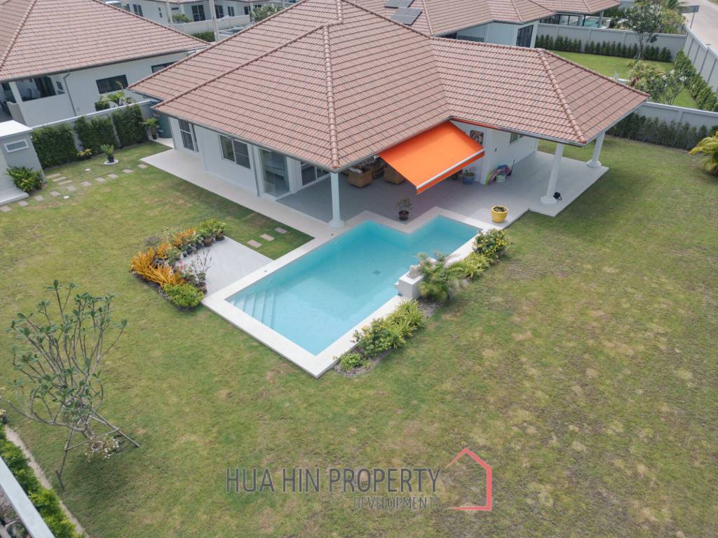 New 3 bed pool villa on a large corner plot