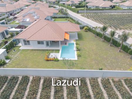 New 3 bed pool villa on a large corner plot