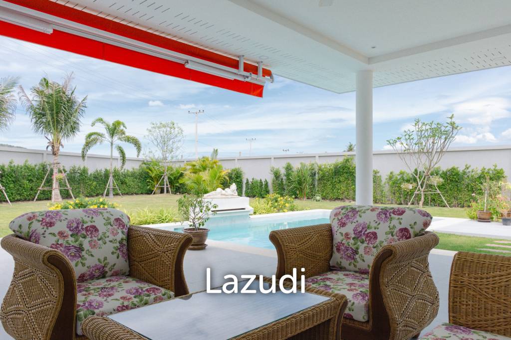 New 3 bed pool villa on a large corner plot