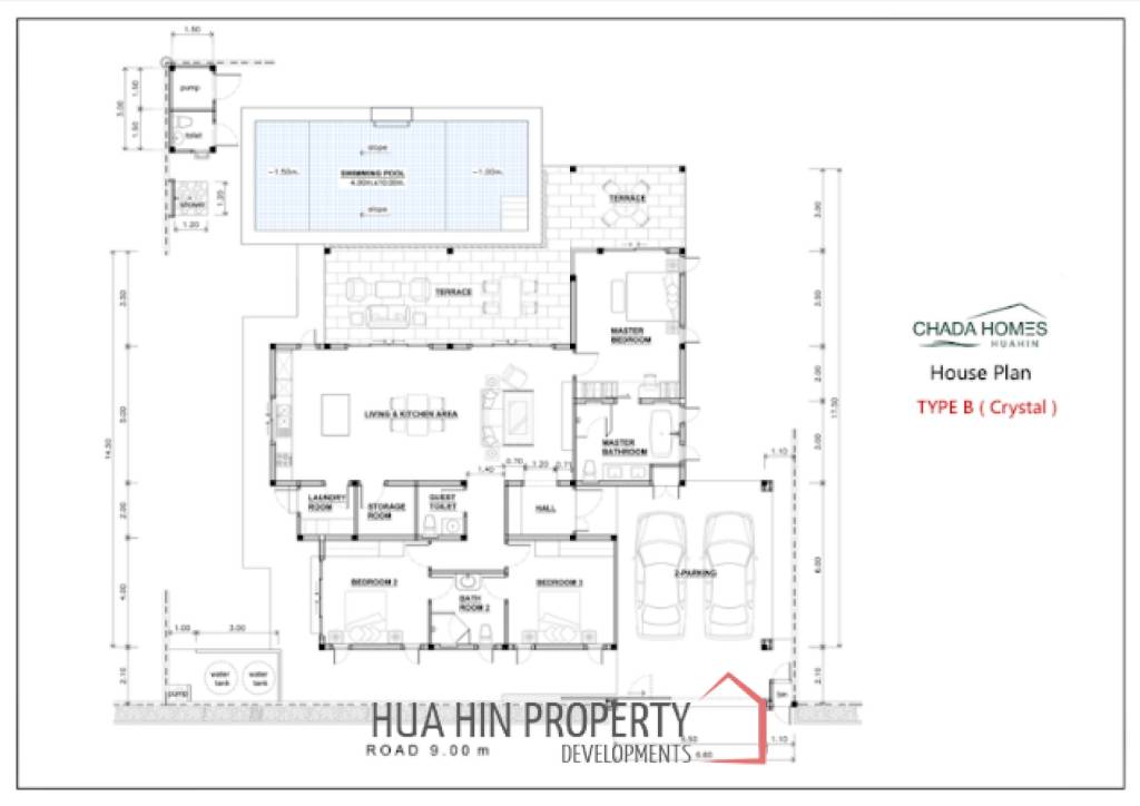 Stunning 3-Bedroom Villa in Hua Hin with Pool ( Off-Plan )