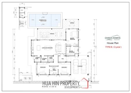 Stunning 3-Bedroom Villa in Hua Hin with Pool ( Off-Plan )