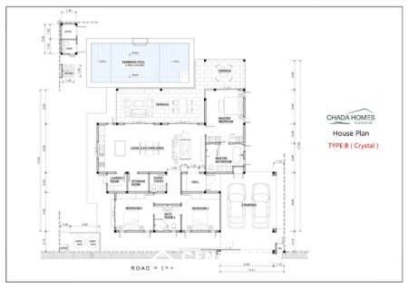 540 ตร.ม 3 เตียง 2 อาบน้ำ วิลล่า For ขาย