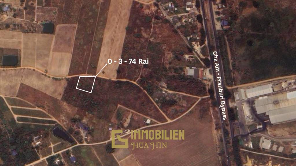 Ausgedehntes 374 Sq.Wa. ( 1.496 qm) Grundstück in Hin Lek Fai in der Nähe der Umgehungsstraße