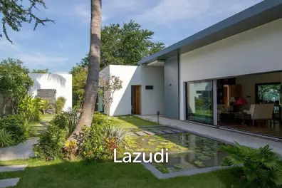 OMDOMUS: 3 Bed Solar Pool Villa plus additional 2 bed villa on 7.5 Rai Land Plot including large lake