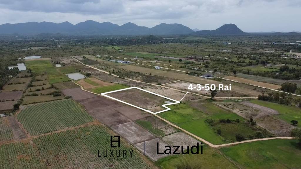 Expansive Agricultural Land 4-3-50 Rai in Cha Am