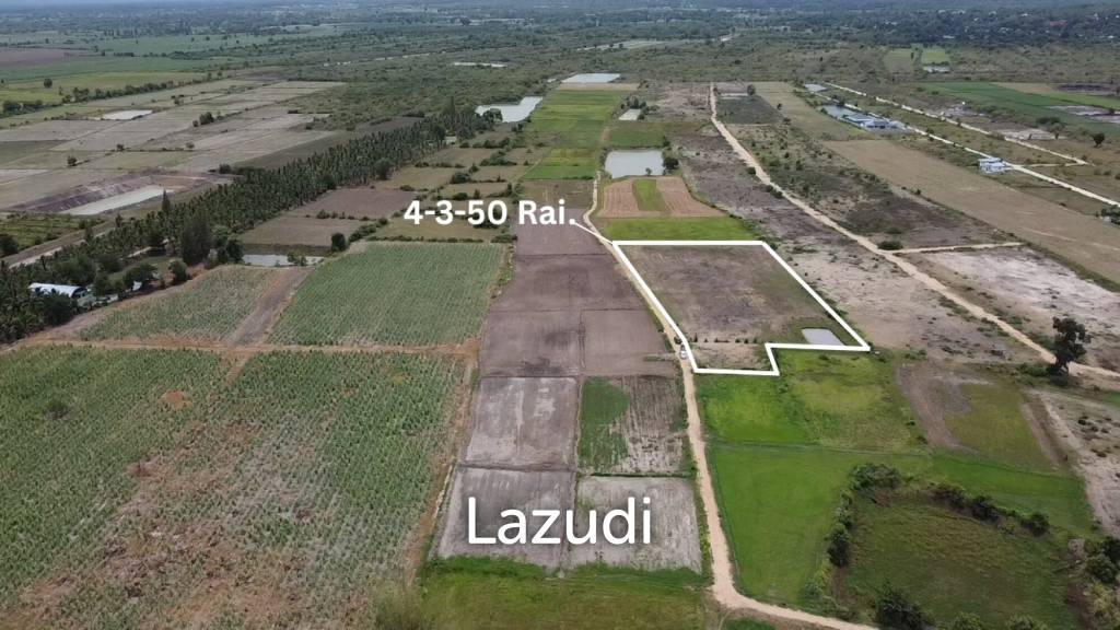 Expansive Agricultural Land 4-3-50 Rai in Cha Am