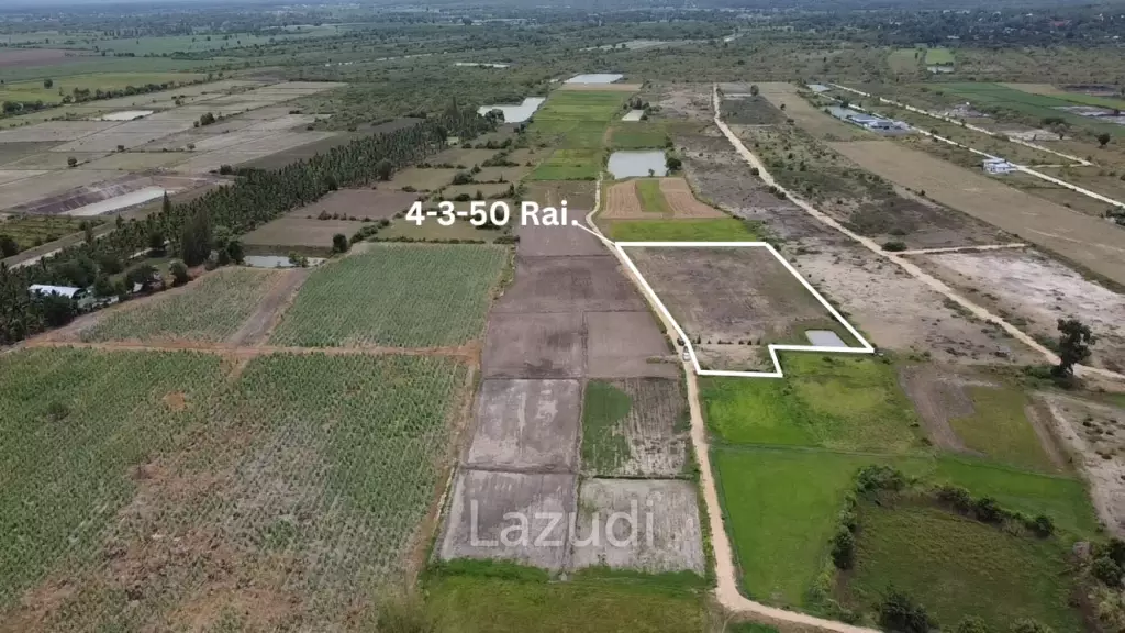 Expansive Agricultural Land 4-3-50 Rai in Cha Am