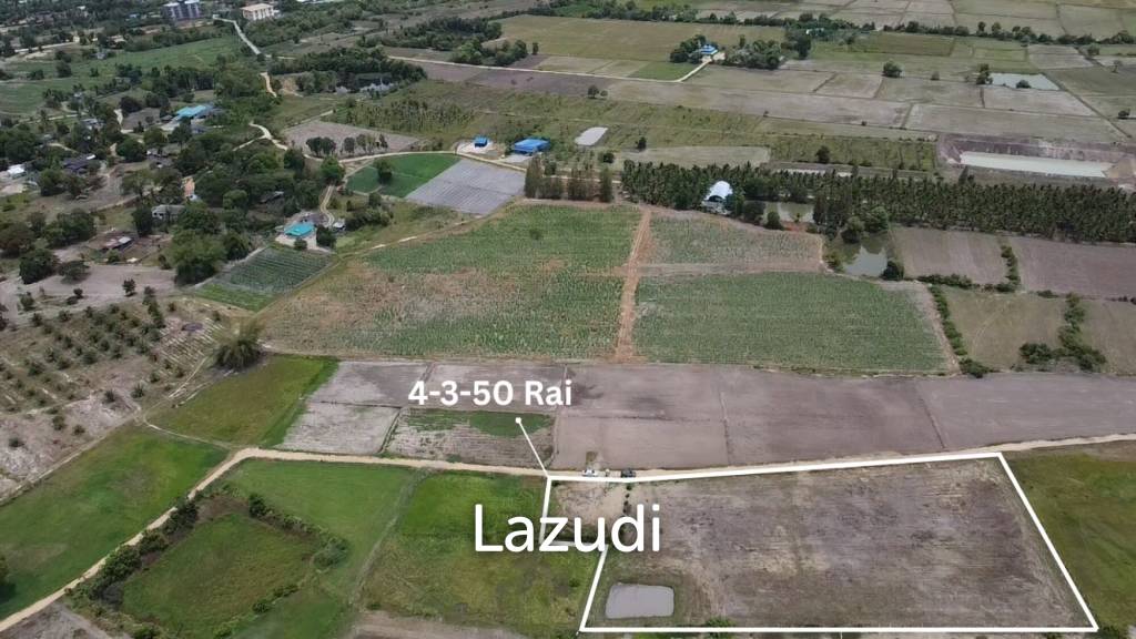 Expansive Agricultural Land 4-3-50 Rai in Cha Am