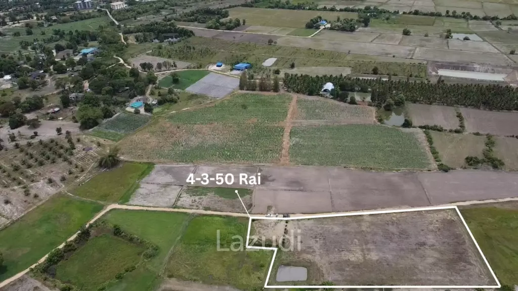 Expansive Agricultural Land 4-3-50 Rai in Cha Am