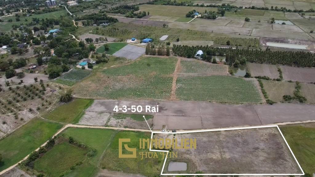 ที่ดินเปล่า 4-3-50 ไร่ วิวภูเขาใกล้ธรรมชาติ บ้านสามพระยา ชะอำ