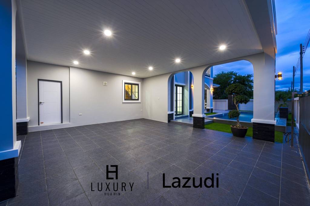 วิลล่าสองชั้น 4 ห้องนอนพร้อมสระว่ายน้ำในซอยหัวหิน 102