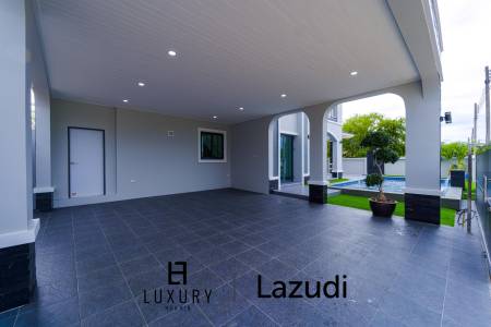 วิลล่าสองชั้น 4 ห้องนอนพร้อมสระว่ายน้ำในซอยหัวหิน 102