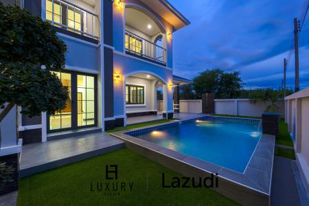 วิลล่าสองชั้น 4 ห้องนอนพร้อมสระว่ายน้ำในซอยหัวหิน 102