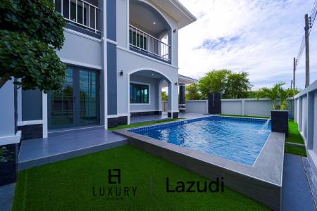 วิลล่าสองชั้น 4 ห้องนอนพร้อมสระว่ายน้ำในซอยหัวหิน 102