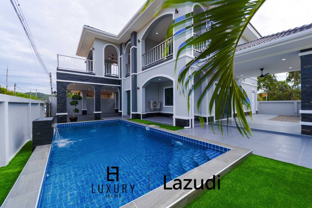 วิลล่าสองชั้น 4 ห้องนอนพร้อมสระว่ายน้ำในซอยหัวหิน 102